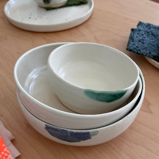Pasta Bowl with Colored Marking
