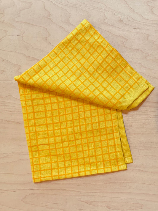 Linen: Broken Grid Yellow